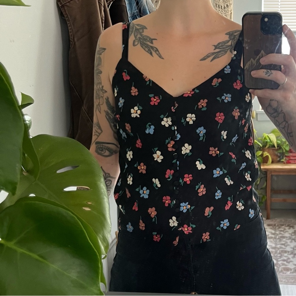 Madewell floral tank top